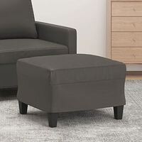 vidaXL Fotpall grå 60x50x41 cm konstläder