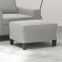 vidaXL Fotpall Ljusgrå 60x50x41 cm mikrofibertyg