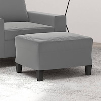 vidaXL Fotpall mörkgrå 60x50x41 cm mikrofibertyg