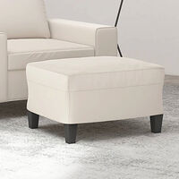 vidaXL Fotpall Beige 60x50x41 cm mikrofibertyg