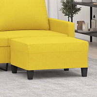 vidaXL Fotpall ljusgul 70x55x41 cm tyg