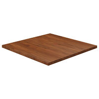 vidaXL Fyrkantig bordsskiva mörkbrun 70x70x2,5cm behandlad massiv ek