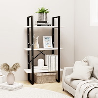 vidaXL Förvaringshylla vit 60x30x105 cm massiv furu