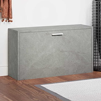 vidaXL Skobänk betonggrå 80x24x45 cm konstruerat trä