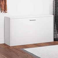vidaXL Skobänk högglansvit 80x24x45 cm konstruerat trä