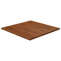 vidaXL Fyrkantig bordsskiva mörkbrun 50x50x1,5cm behandlad massiv ek