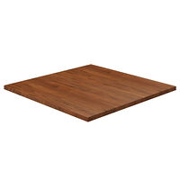 vidaXL Fyrkantig bordsskiva mörkbrun 80x80x2,5cm behandlad massiv ek