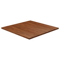 vidaXL Fyrkantig bordsskiva mörkbrun 90x90x2,5cm behandlad massiv ek