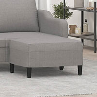 vidaXL Fotpall Ljusgrå 70x55x41 cm tyg