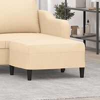 vidaXL Fotpall gräddvit 70x55x41 cm tyg
