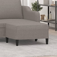 vidaXL Fotpall Taupe 70x55x41 cm tyg