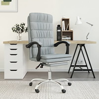vidaXL Kontorsstol ljusgrå tyg