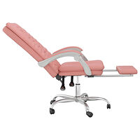 vidaXL Kontorsstol rosa konstläder