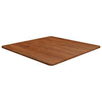 vidaXL Fyrkantig bordsskiva mörkbrun 70x70x1,5cm behandlad massiv ek