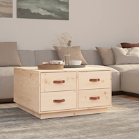 vidaXL Soffbord 80x80x45 cm massiv furu
