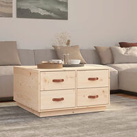 vidaXL Soffbord 80x80x45 cm massiv furu