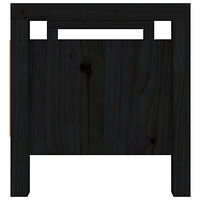 vidaXL Skobänk svart 80x40x43 cm massiv furu
