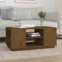 vidaXL Soffbord honungsbrun 90x49x40,5 cm massiv furu
