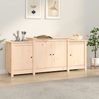 vidaXL Skänk 164x37x68 cm massivt trä furu