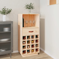 vidaXL Vinskåp 45x34x100 cm massiv furu