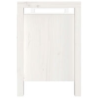 vidaXL Skobänk vit 110x40x60 cm massiv furu
