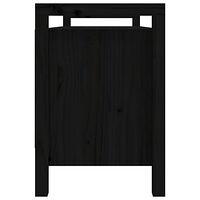 vidaXL Skobänk svart 110x40x60 cm massiv furu