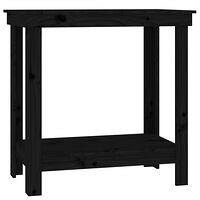 vidaXL Skobänk svart 80x50x80 cm massiv furu