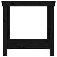 vidaXL Skobänk svart 80x50x80 cm massiv furu