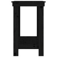 vidaXL Skobänk svart 80x50x80 cm massiv furu
