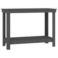 vidaXL Skobänk grå 110x50x80 cm massiv furu
