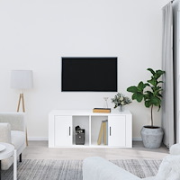 vidaXL TV-skåp vit högglans 100x35x40 cm konstruerat trä