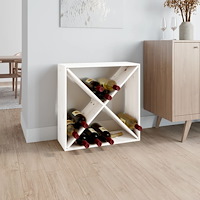 vidaXL Vinskåp vit 62x25x62 cm massiv furu