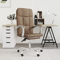 vidaXL Kontorsstol brun tyg