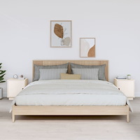 vidaXL Sängbord 2 st vit 40x34x45 cm massivt furuträ
