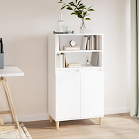 vidaXL Högskåp vit 60x36x110 cm konstruerat trä