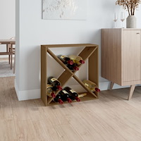 vidaXL Vinskåp honungsbrun 62x25x62 cm massiv furu