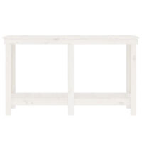 vidaXL Skobänk vit 140x50x80 cm massiv furu