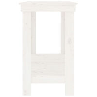 vidaXL Skobänk vit 140x50x80 cm massiv furu