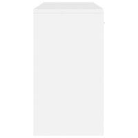 vidaXL Skrivbord lådor & skåp vit högglans 100x40x73cm konstruerat trä