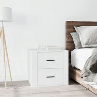 vidaXL Sängbord vit 50x39x47 cm