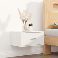 vidaXL Väggmonterade sängbord vit 50x36x25 cm
