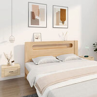 vidaXL Väggmonterade sängbord 2 st sonoma-ek 50x36x25 cm