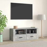 vidaXL Tv-bänk betonggrå 100x35x40 cm konstruerat trä