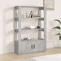 vidaXL Förvaringshylla betonggrå 80x30x119,5 cm konstruerat trä