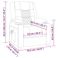vidaXL Elektrisk reclinerfåtölj svart konstläder