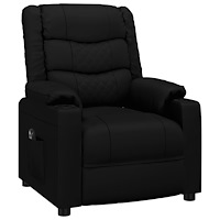 vidaXL Elektrisk reclinerfåtölj svart konstläder