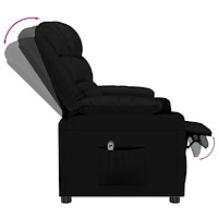 vidaXL Elektrisk reclinerfåtölj svart konstläder