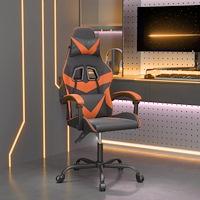 vidaXL Gamingstol svart och orange konstläder