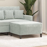 vidaXL Fotpall Ljusgrå 70x55x41 cm sammet