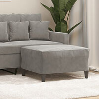 vidaXL Fotpall Ljusgrå 70x55x41 cm sammet